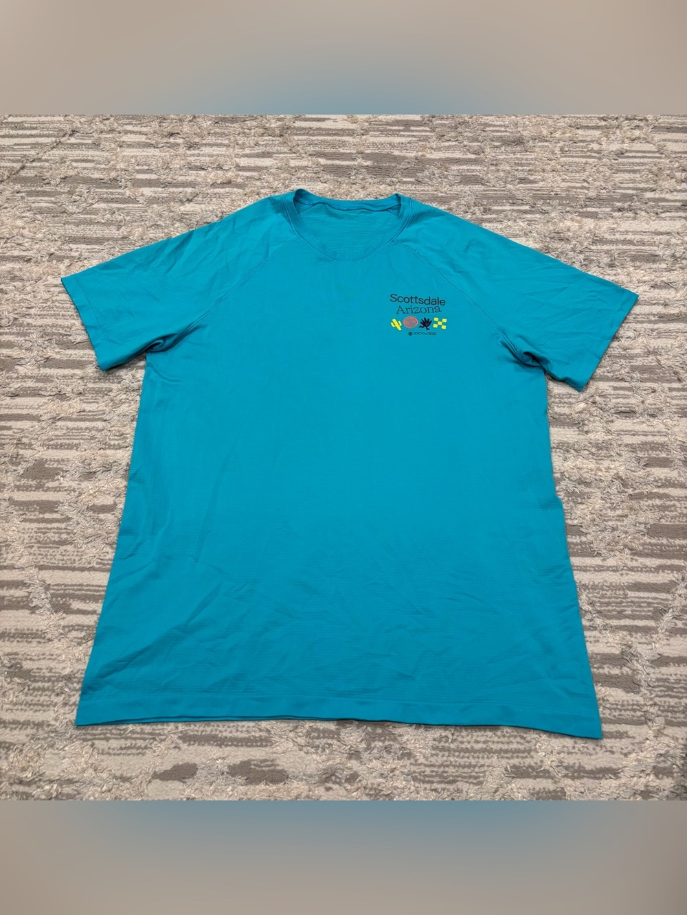 Lululemon Metal Vent Tech Short Sleeve Shirt Men’s Large Run Scottsdale 10K Rare